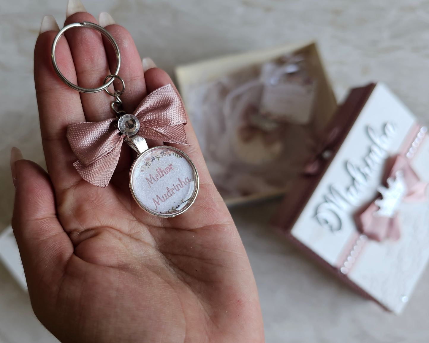 Caixas especiais Padrinhos "Rosa velho coroa"