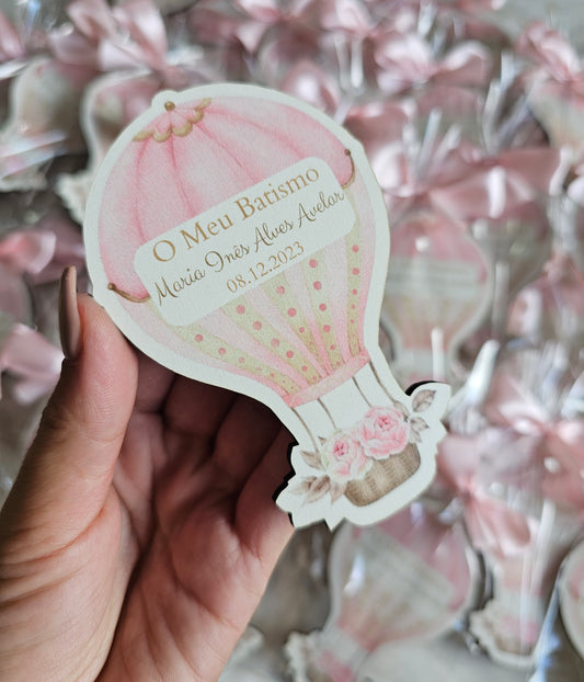 Íman personalizado Balão Rosa