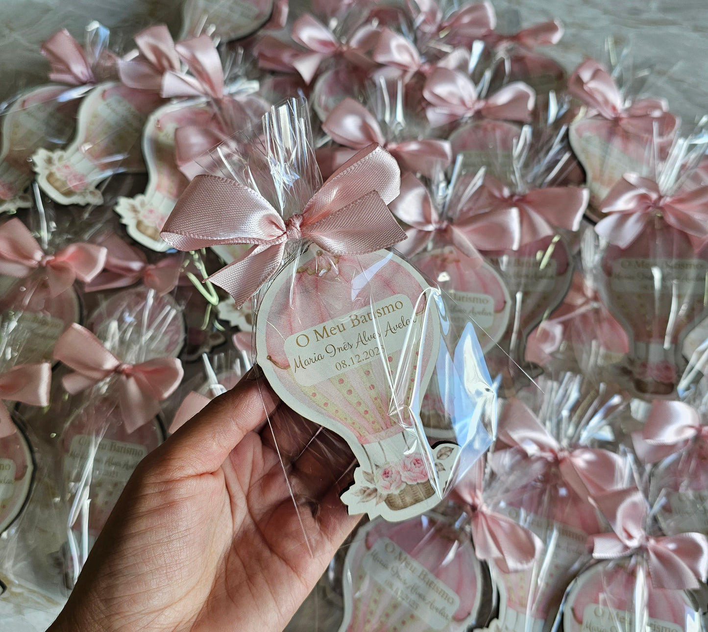 Íman personalizado Balão Rosa