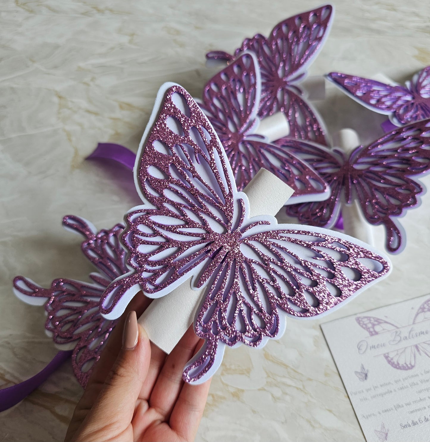 Convite Borboleta Roxo