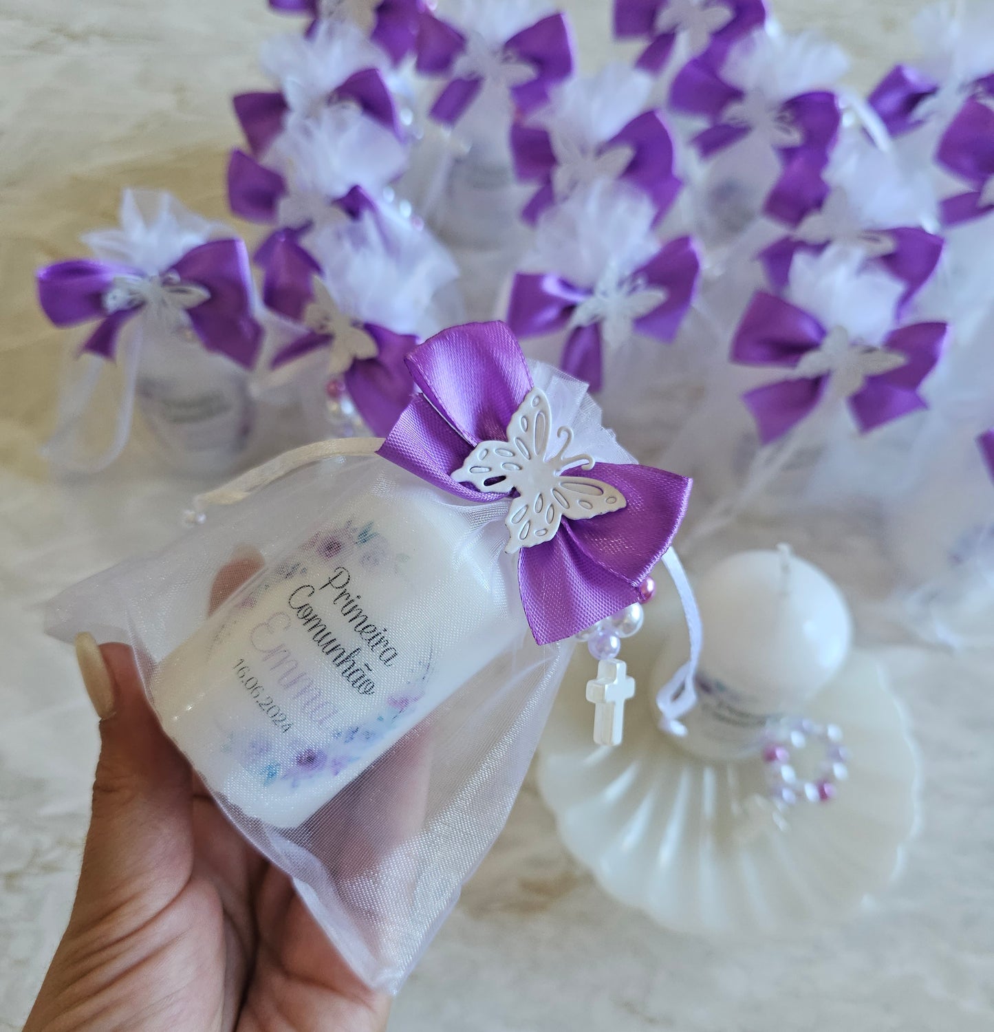 Vela personalizada borboleta + dezena