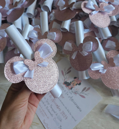 Convite Batismo Minnie