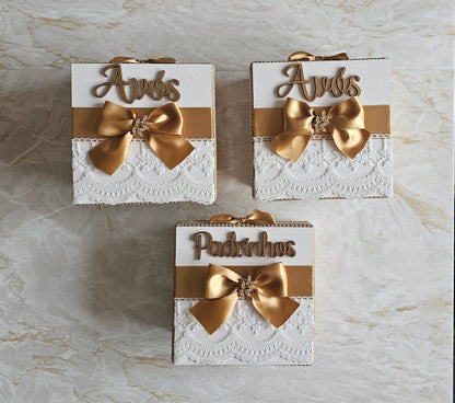 Caixa especial Padrinhos/Avós  "Gold"