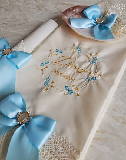 Conjunto de Batismo Floral " Dinis"