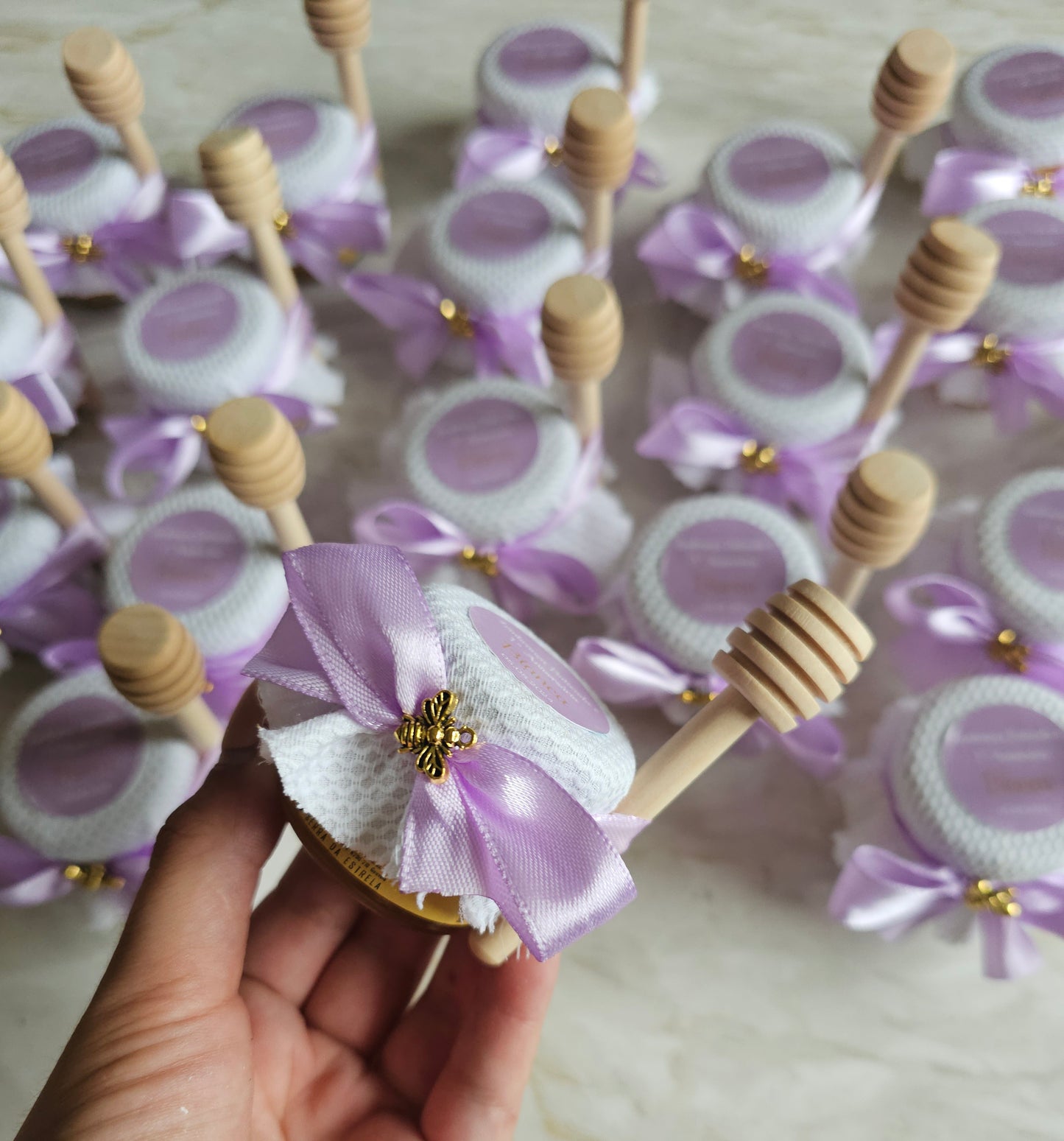 Pote mel personalizado violeta