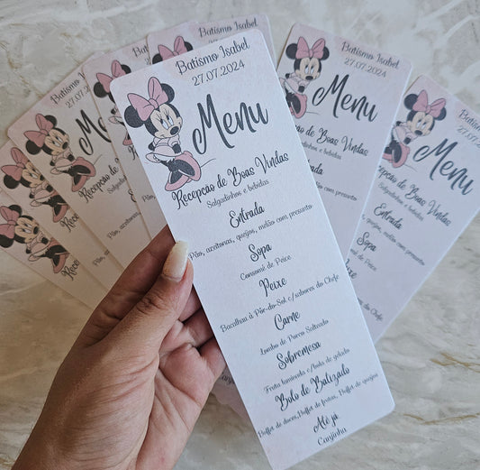 Menu personalizado Minnie