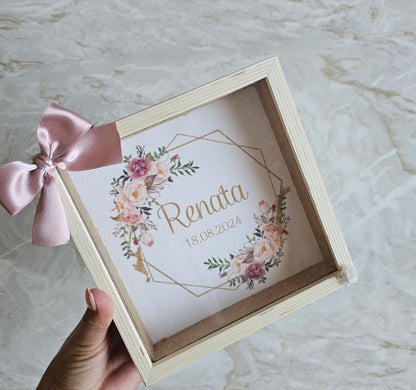 Moldura Mealheiro personalizado "Floral"