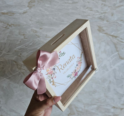 Moldura Mealheiro personalizado "Floral"