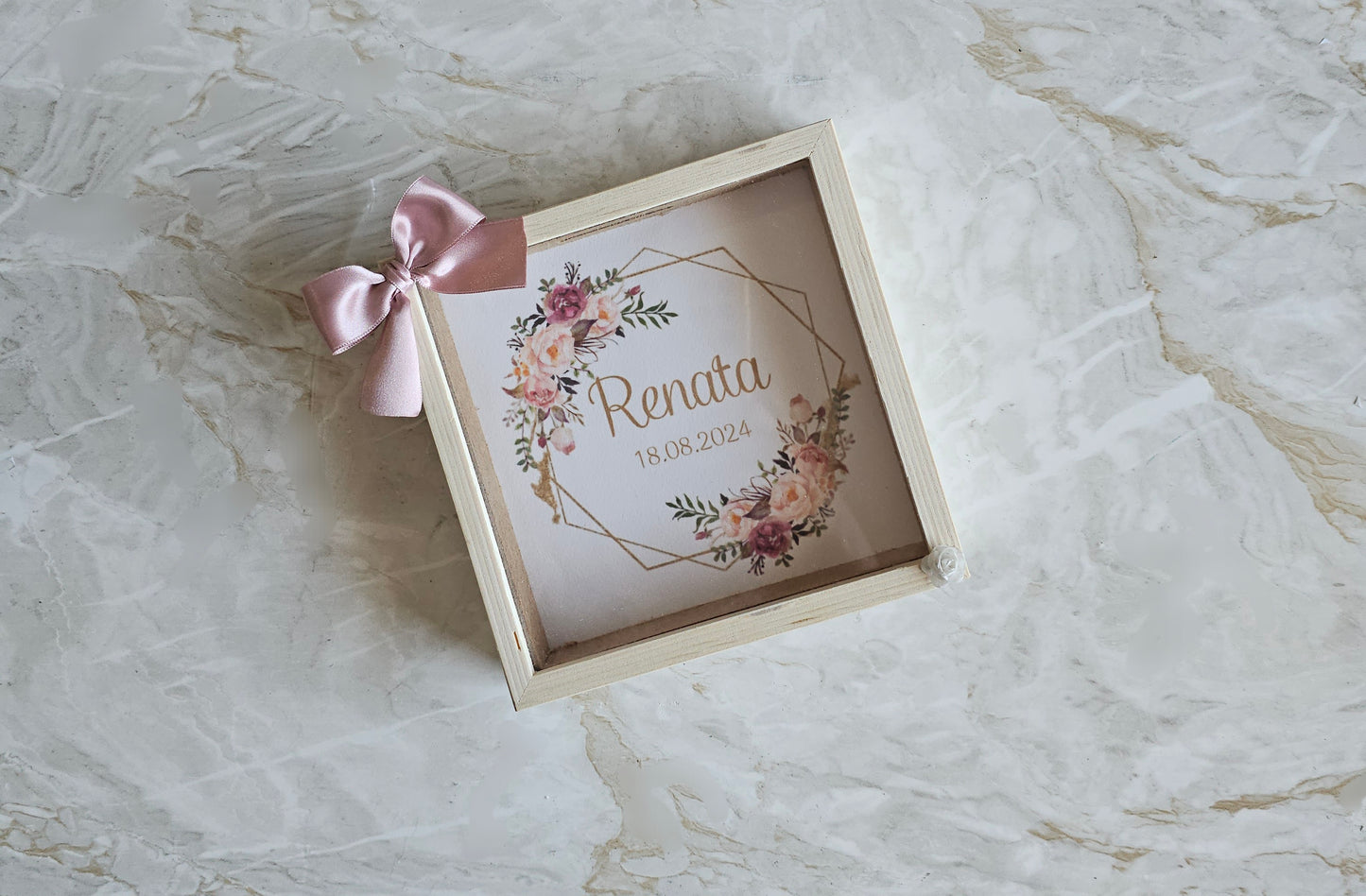 Moldura Mealheiro personalizado "Floral"