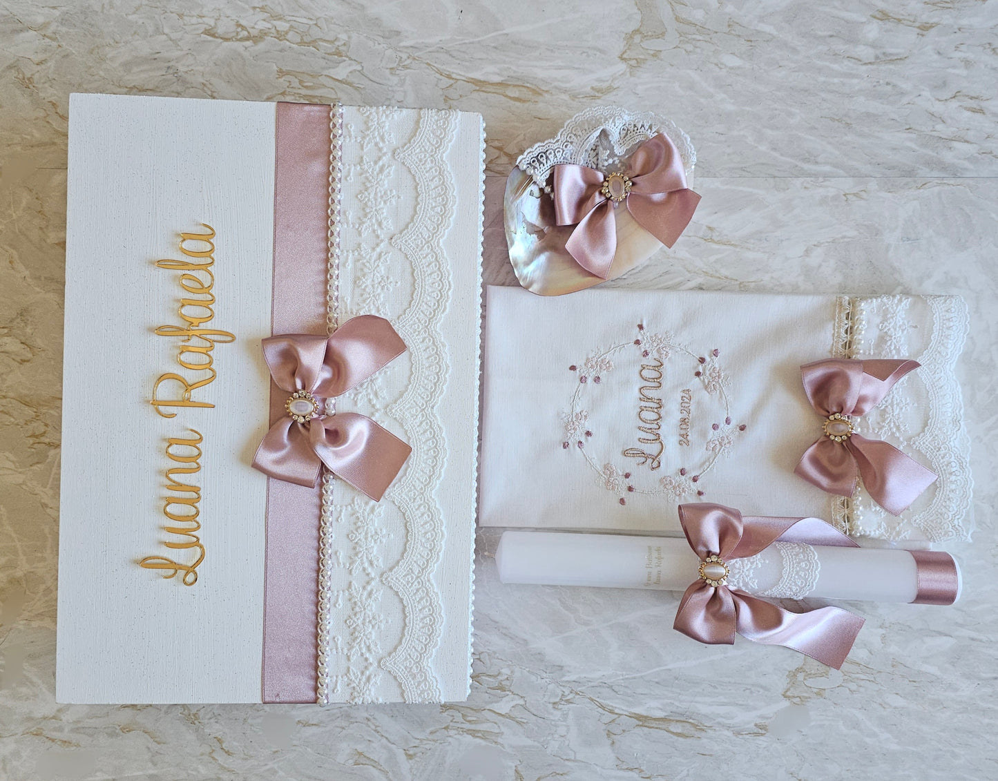 Conjunto de Batismo "Luana Rafaela"