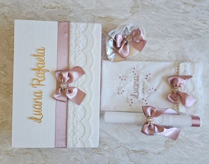 Conjunto de Batismo "Luana Rafaela"