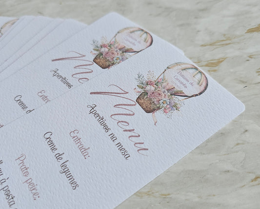 Menus personalizados Balão