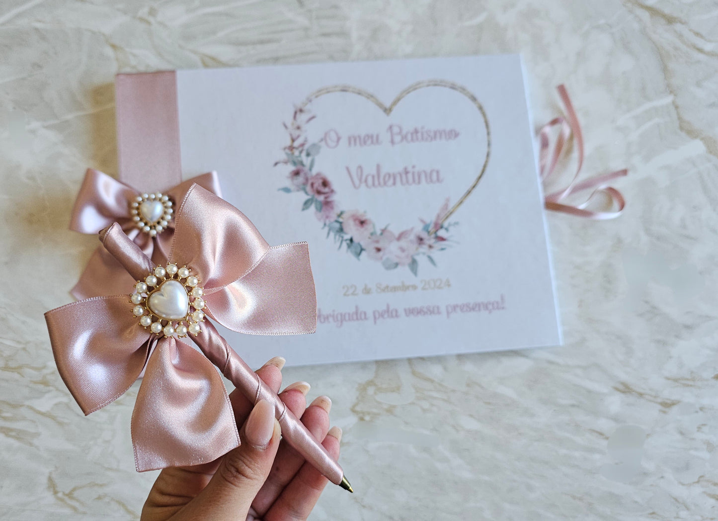 Livro de Honra A4 + Caneta "Valentina"