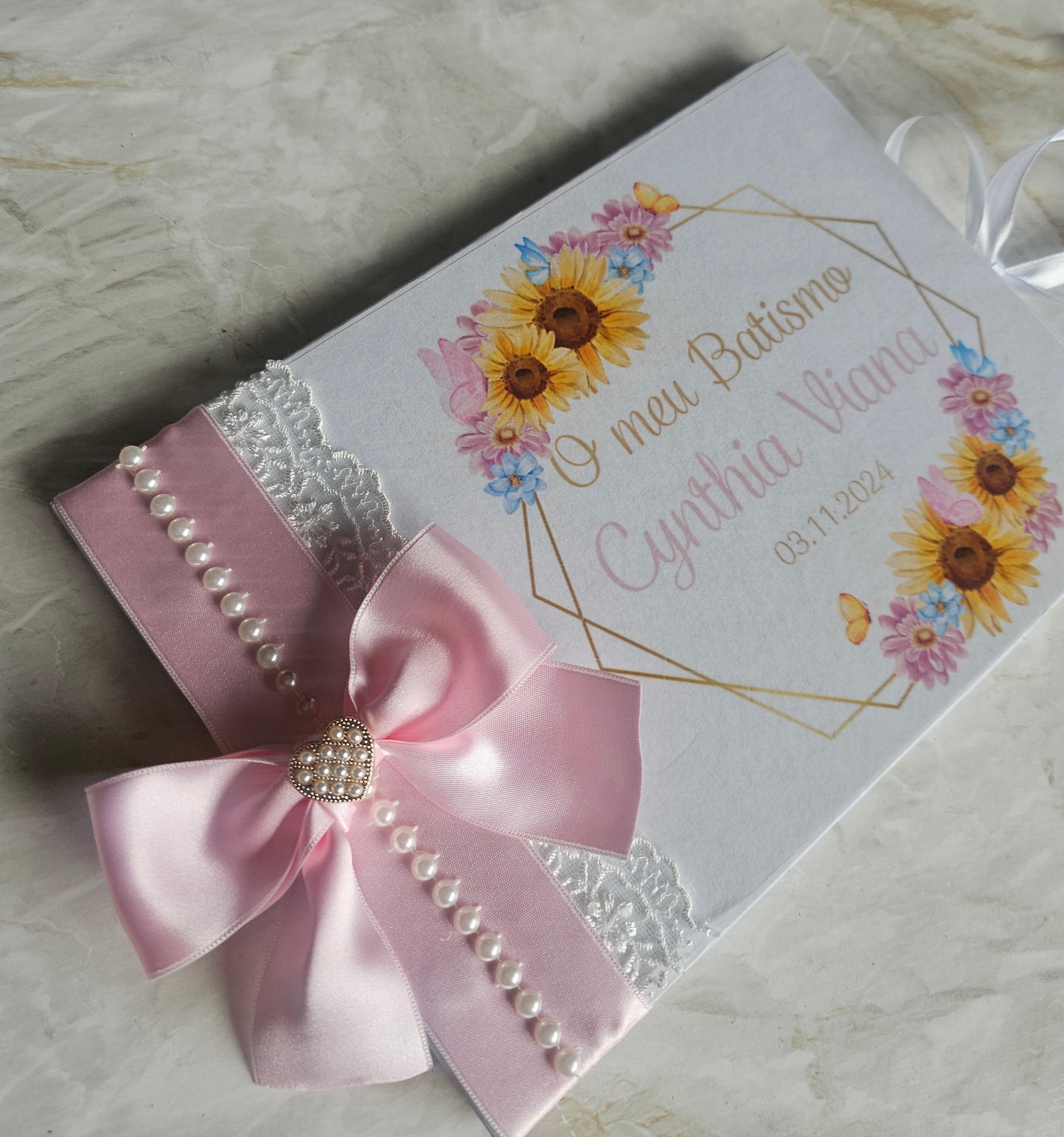 Livro de honra A5 + caneta "Cynthia"
