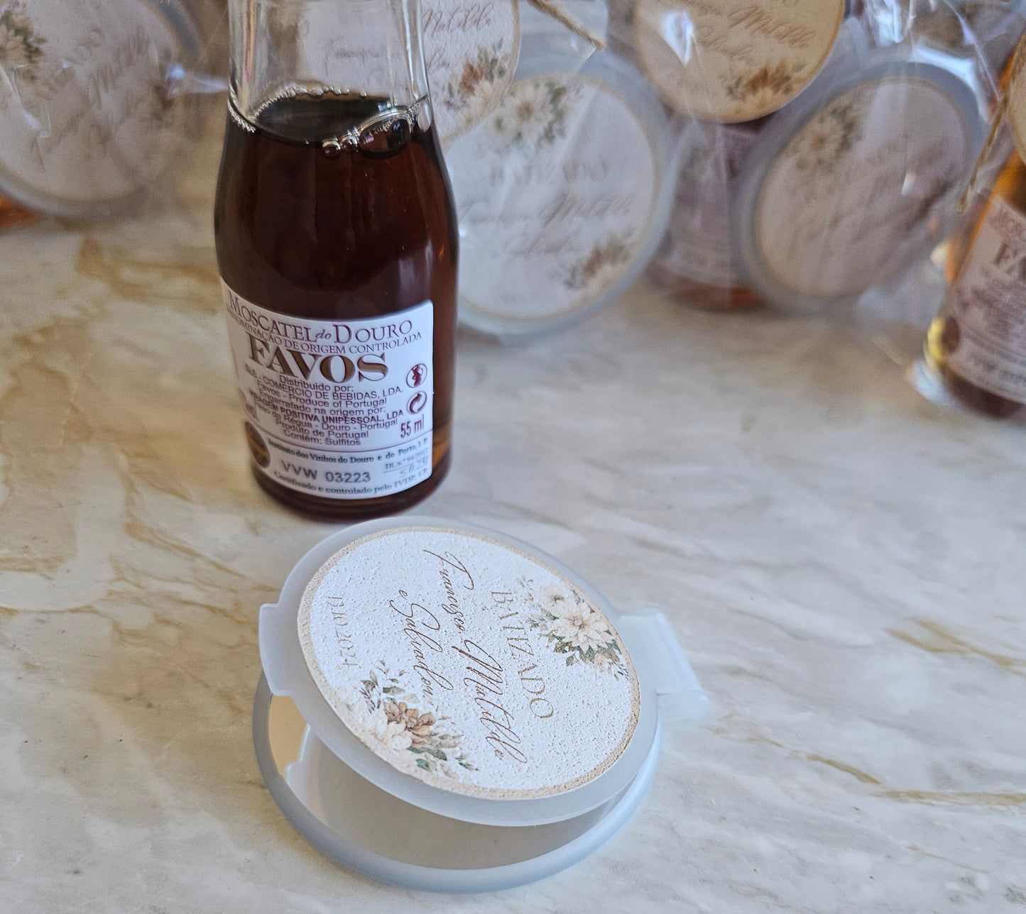 Kit espelho personalizado + Moscatel
