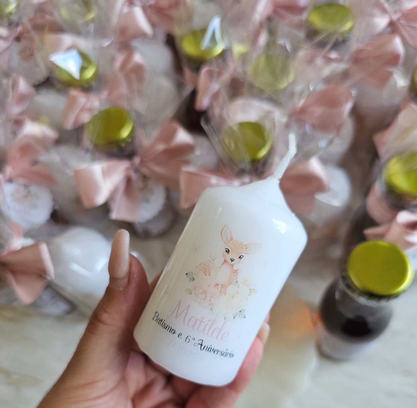 Kit vela personalizada + moscatel