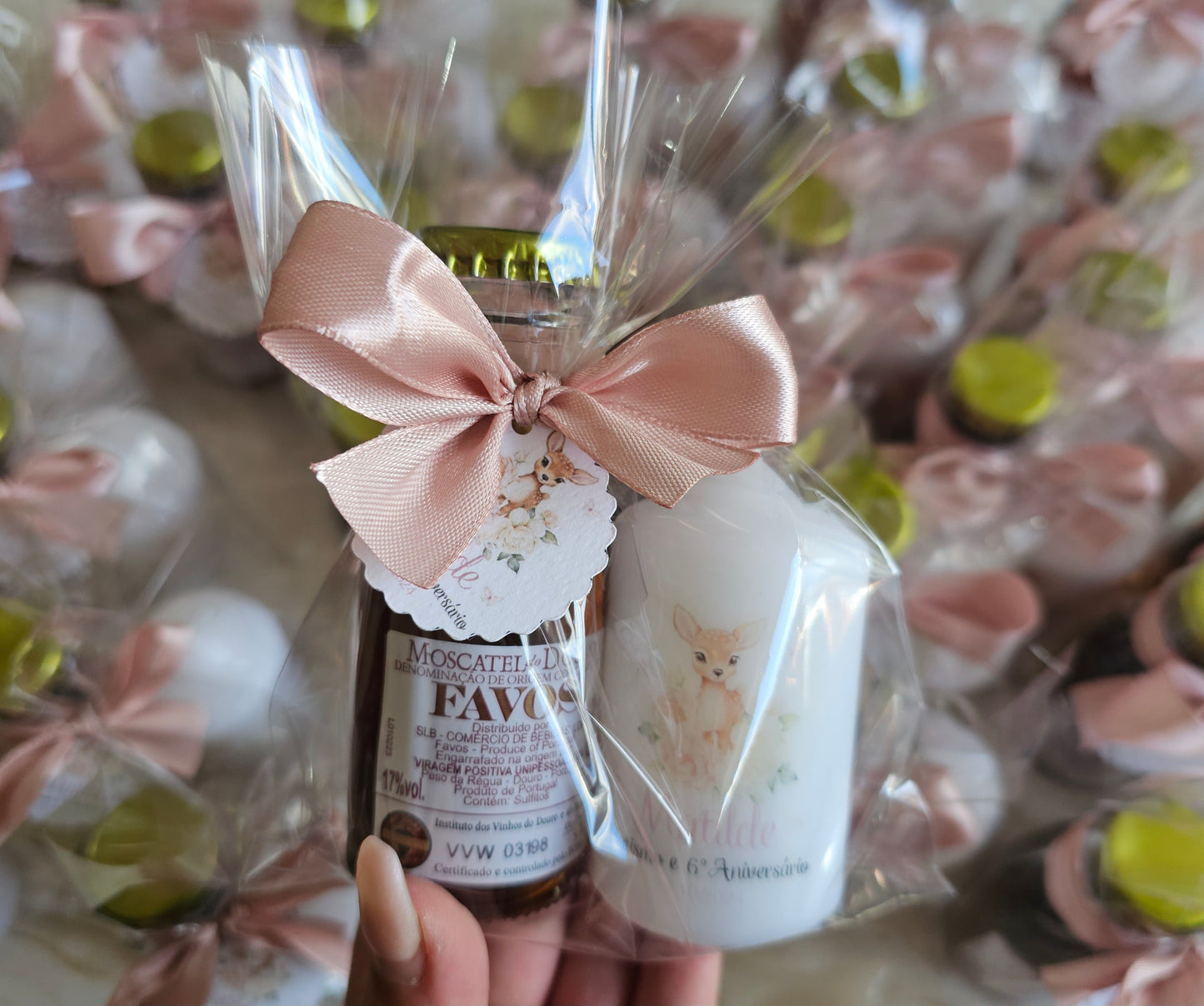 Kit vela personalizada + moscatel