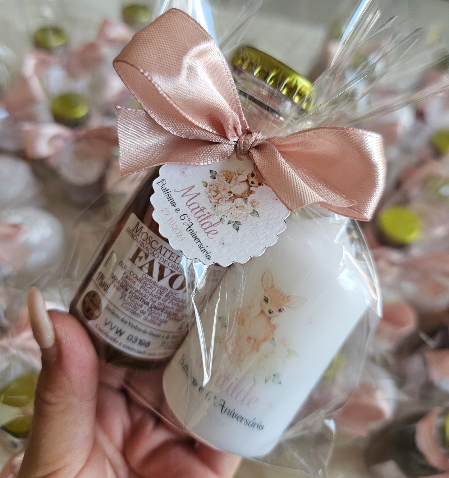 Kit vela personalizada + moscatel