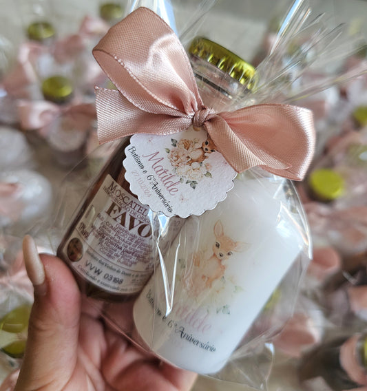 Kit vela personalizada + moscatel
