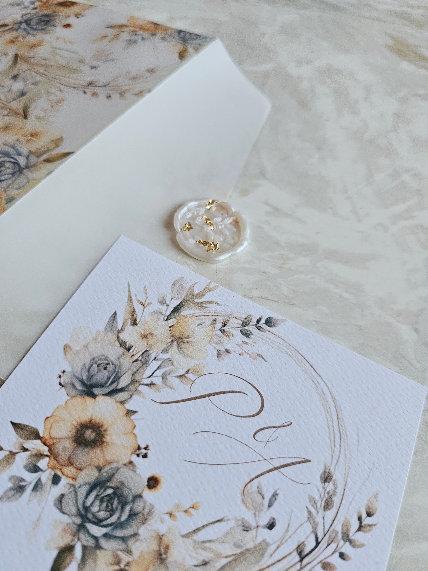Convite Casamento Flores