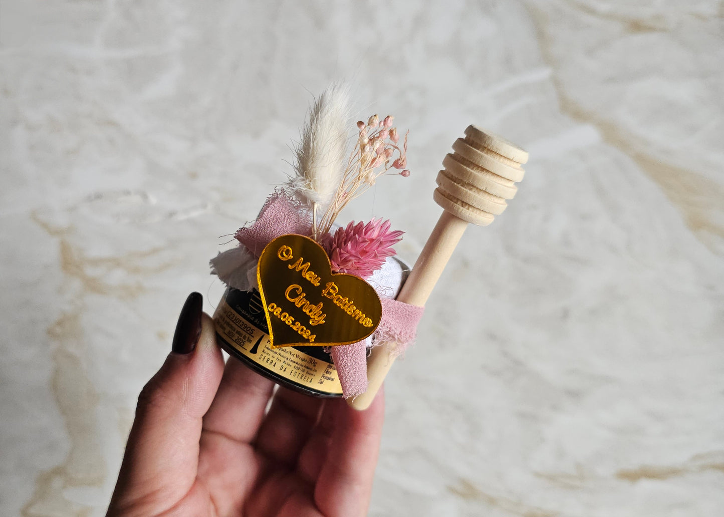Pote de mel 30g "Coração de Ouro"