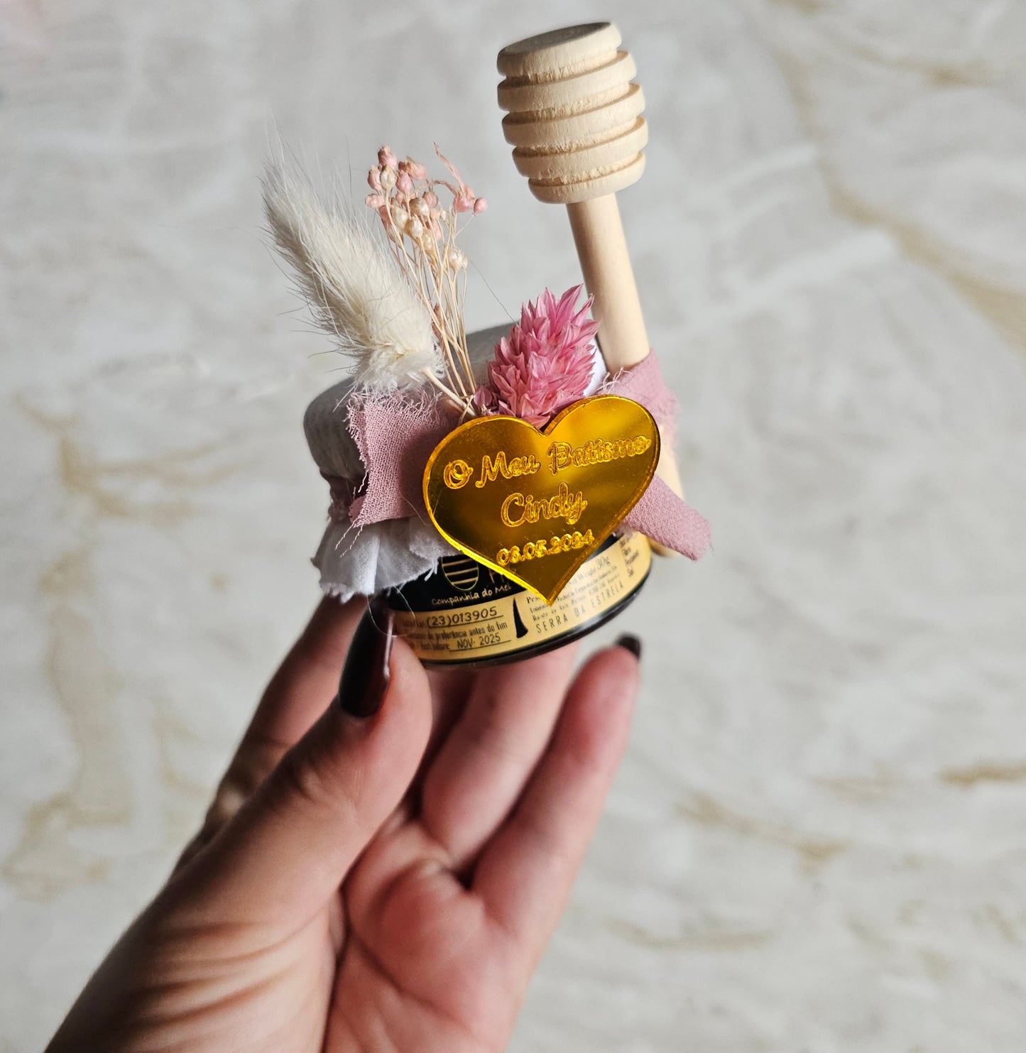 Pote de mel 30g "Coração de Ouro"