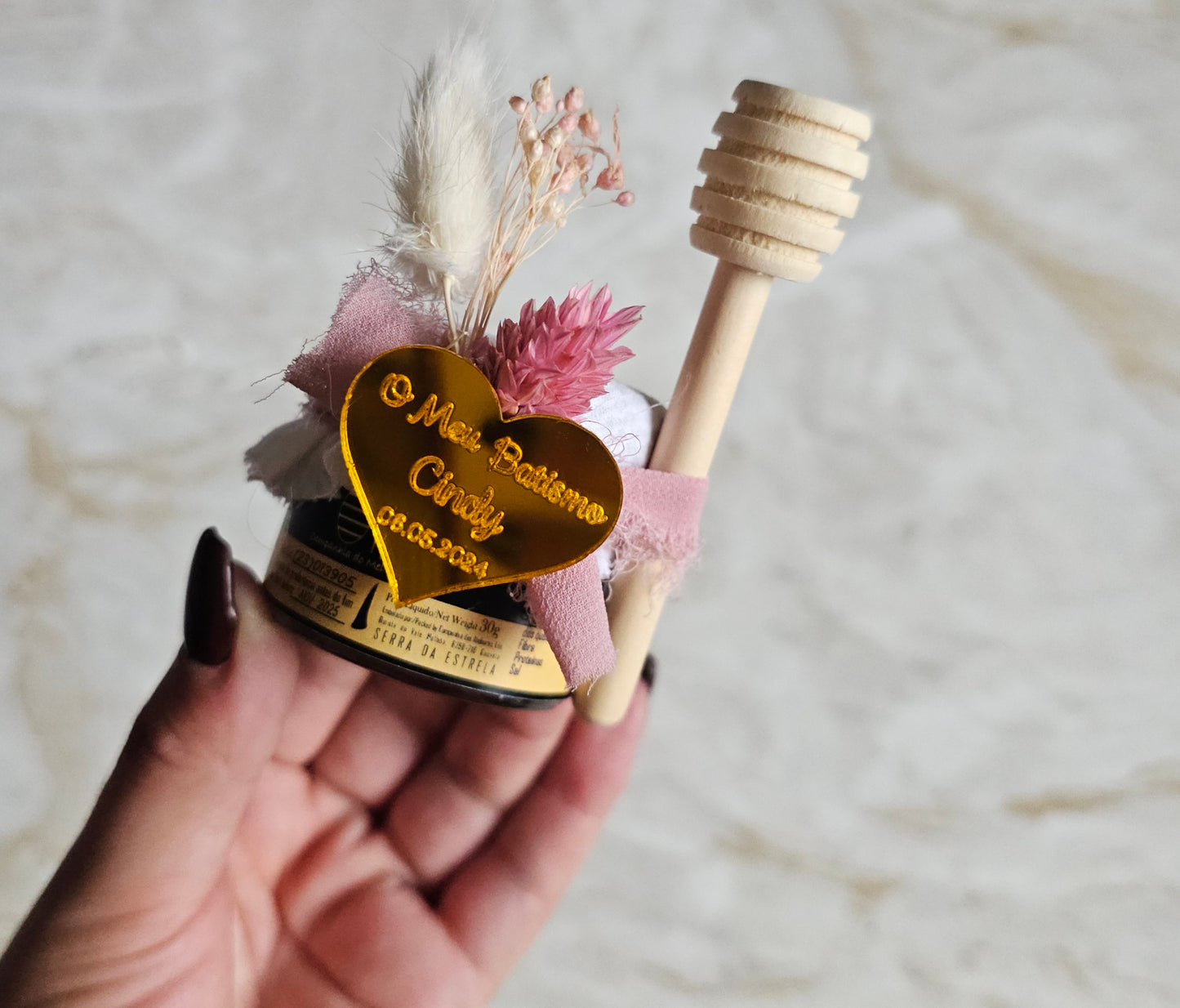 Pote de mel 30g "Coração de Ouro"