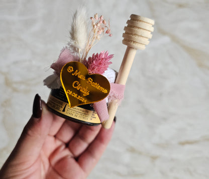 Pote de mel 30g "Coração de Ouro"