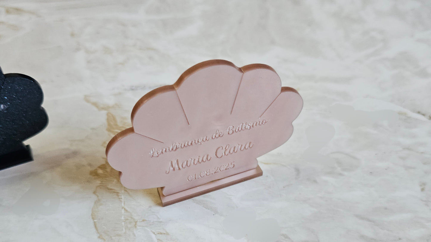 Mini moldura concha madrepérola rosa