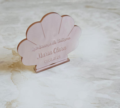 Mini moldura concha madrepérola rosa