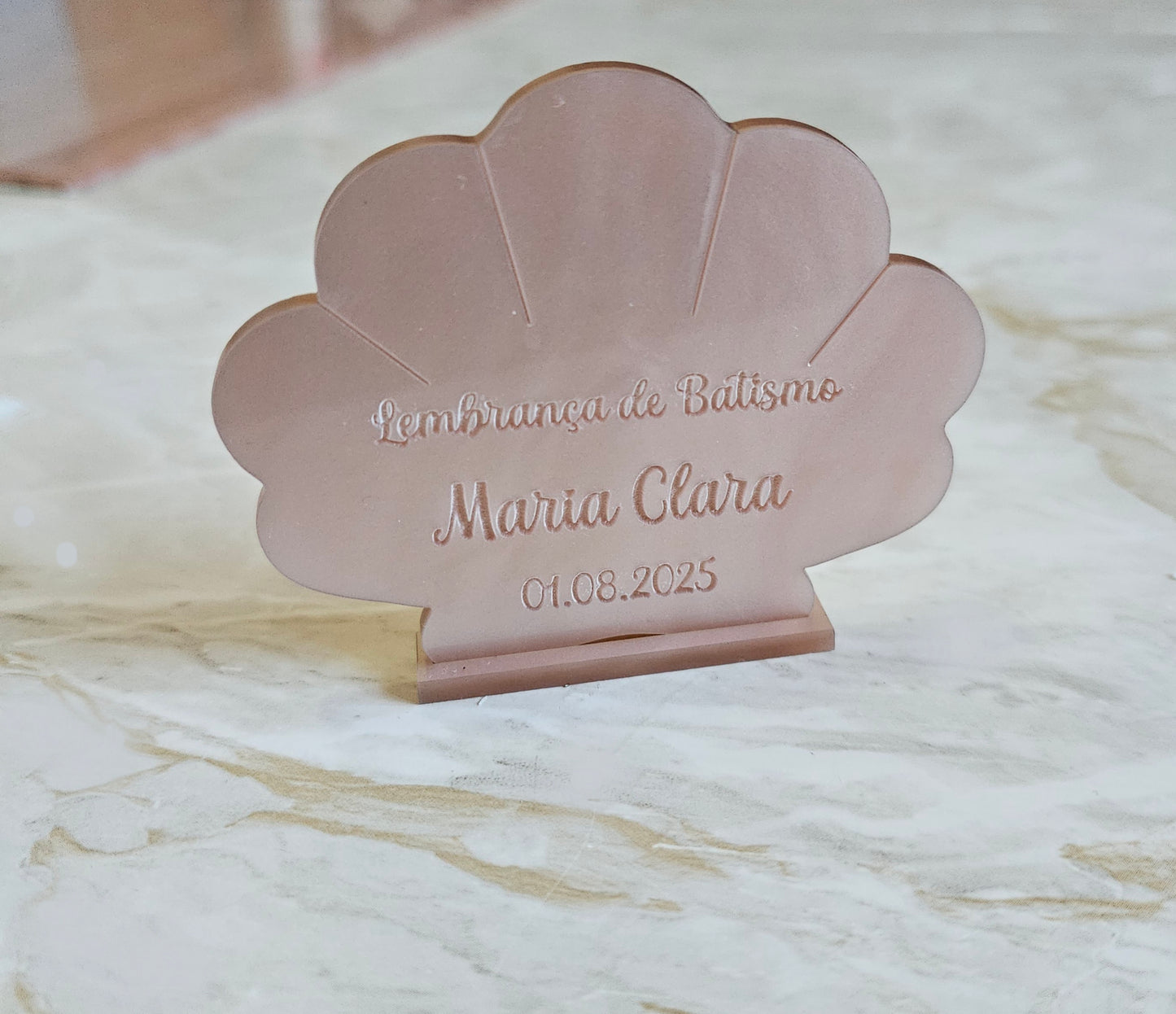 Mini moldura concha madrepérola rosa