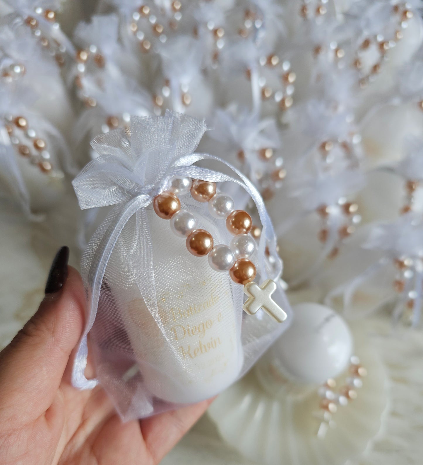 Vela personalizada anjo branco + dezena