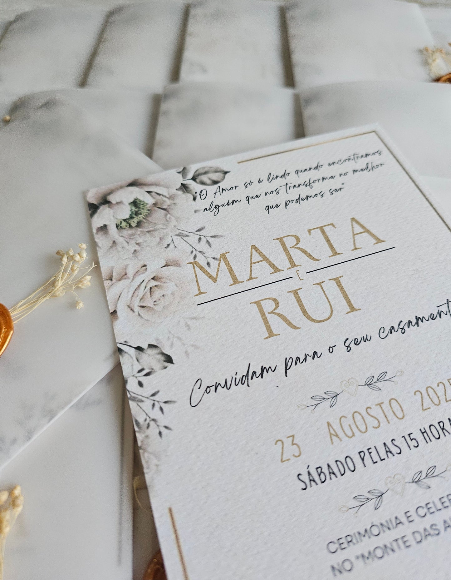Convite Casamento M&R