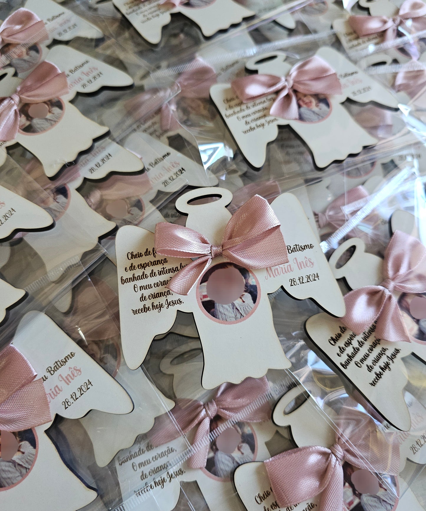 Íman personalizado Anjo c/foto rosa velho