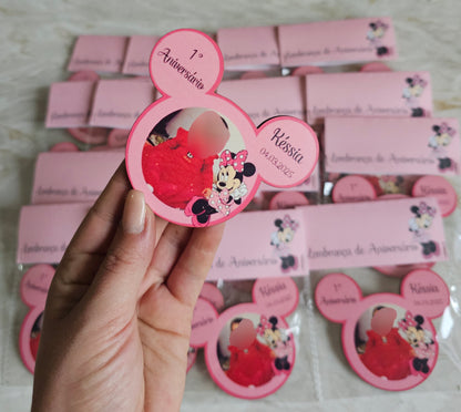 Íman personalizado Minnie rosa