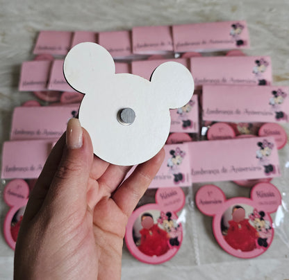 Íman personalizado Minnie rosa