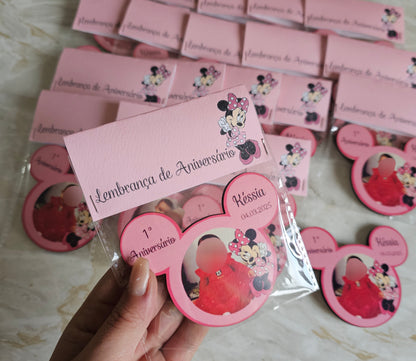 Íman personalizado Minnie rosa
