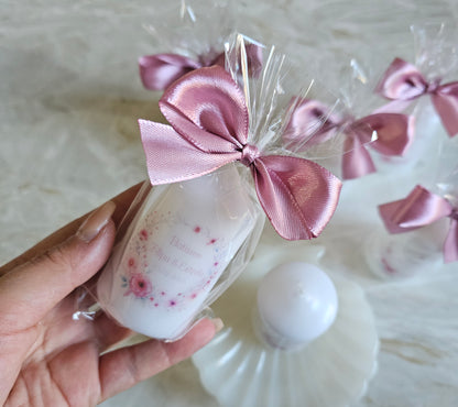 Vela personalizada floral rosa