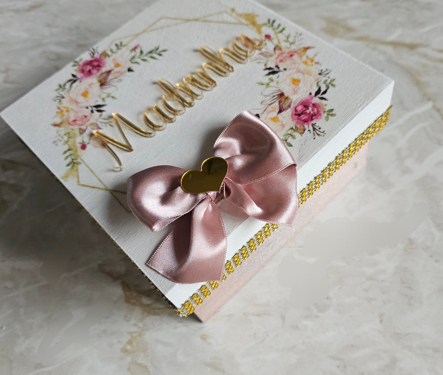 Caixa personalizada Madrinha "Floral"