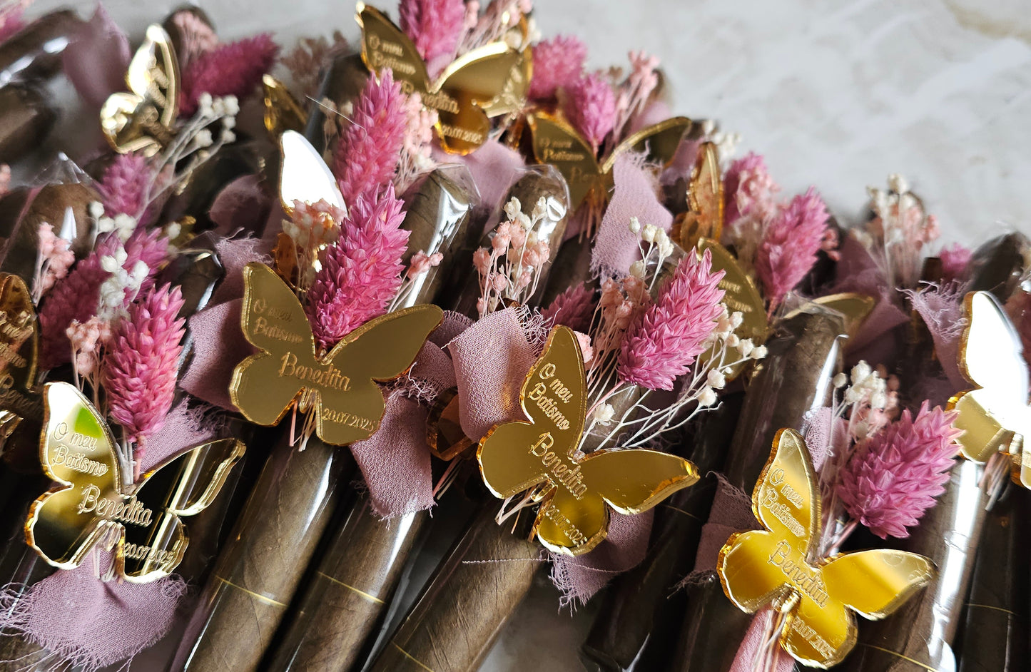 Charutos personalizados "flores preservadas"