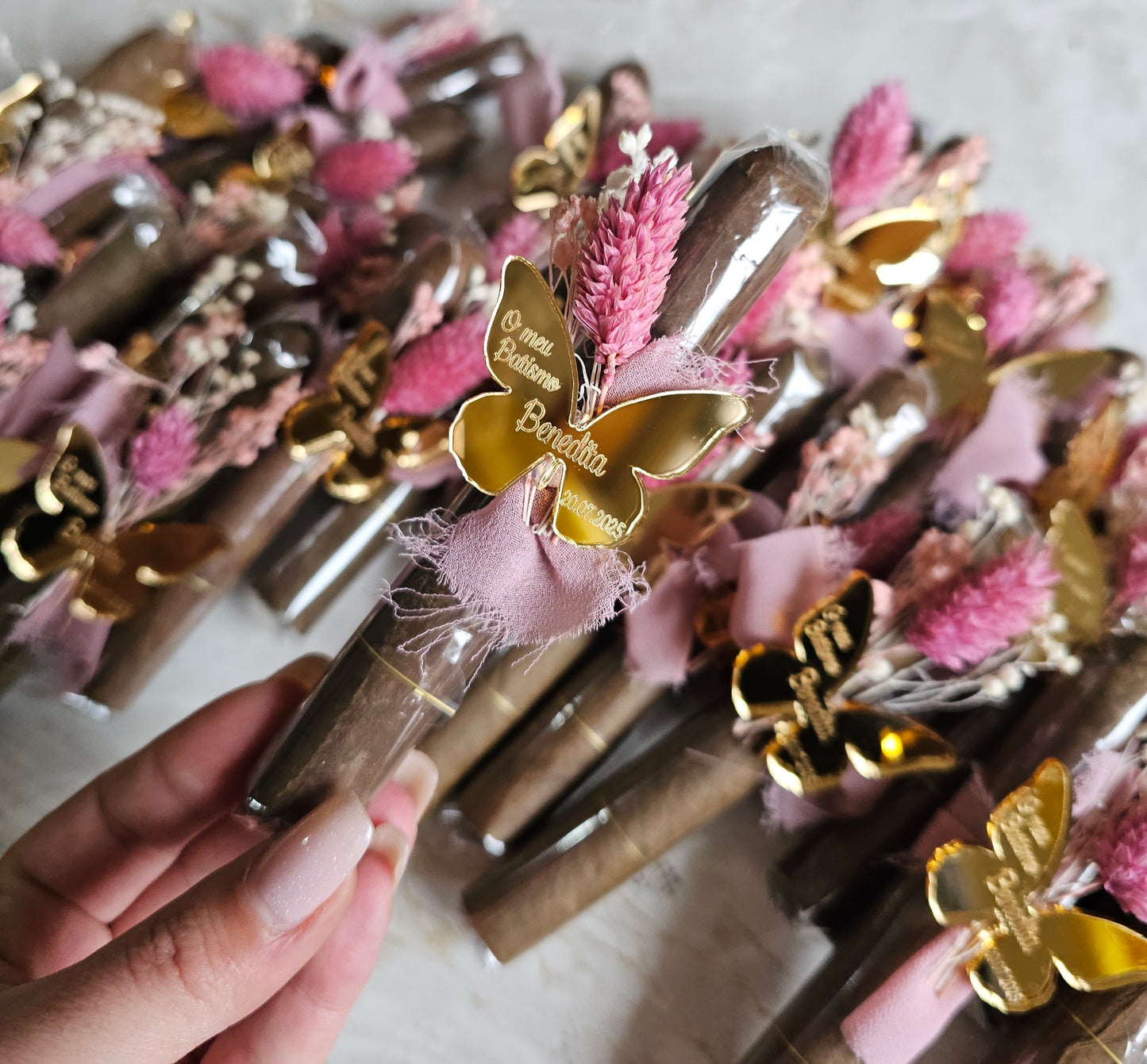 Charutos personalizados "flores preservadas"