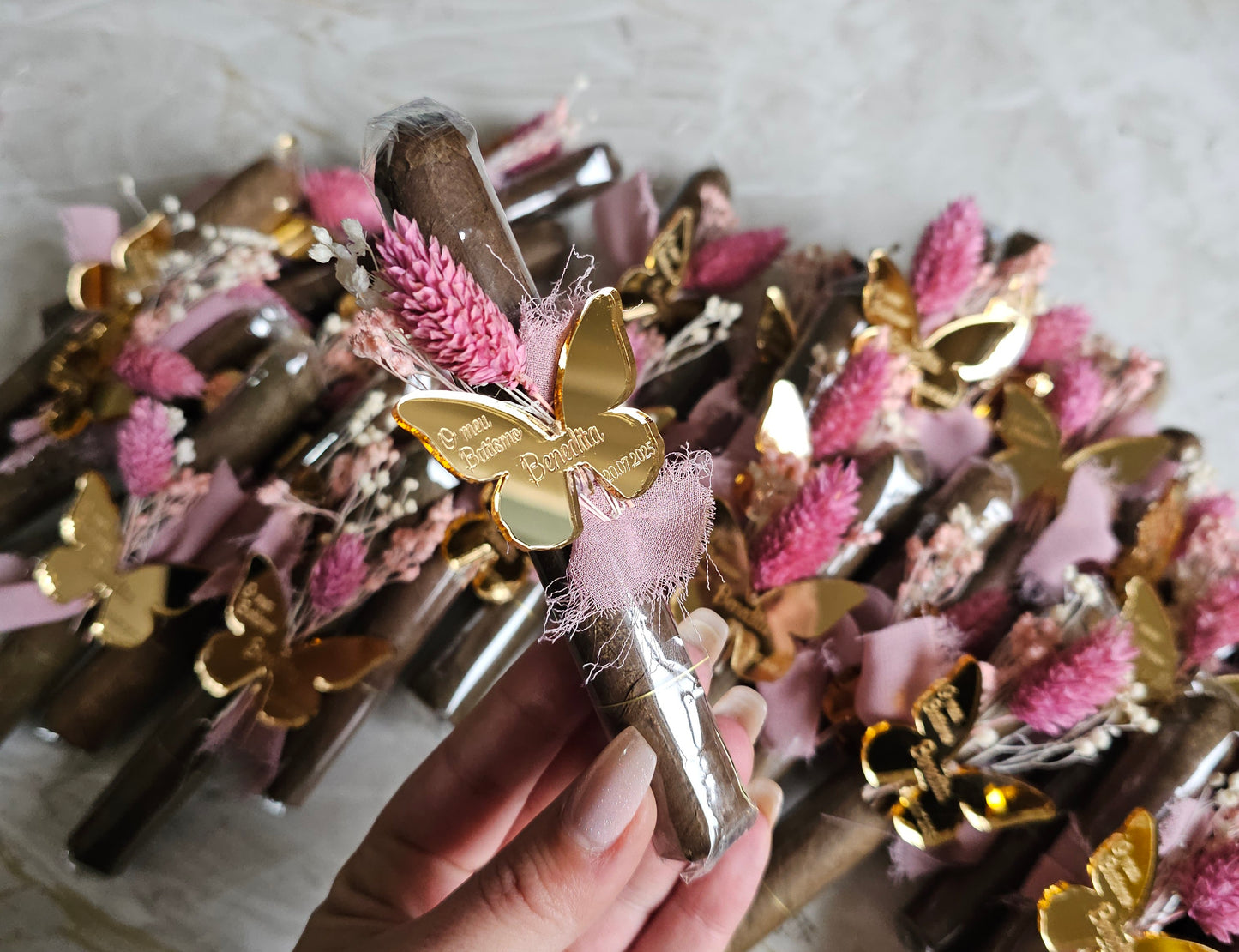 Charutos personalizados "flores preservadas"