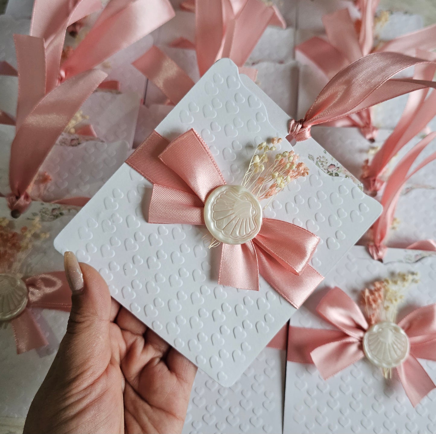 Convite Batismo floral "Leonor"