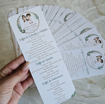 Menus personalizados "Primeira Comunhão "