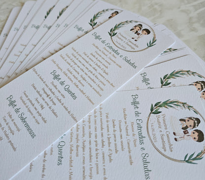 Menus personalizados "Primeira Comunhão "