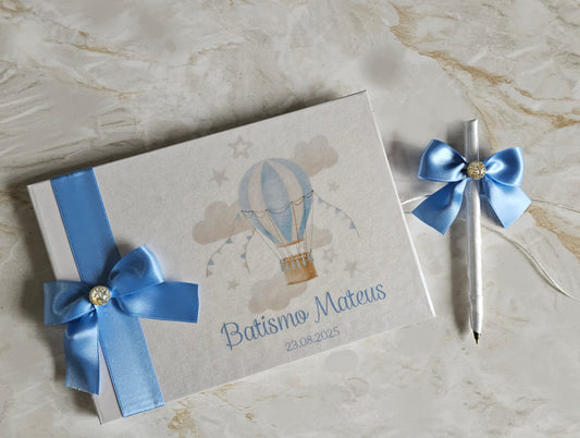 Livro de honra " Balão de ar quente Azul"