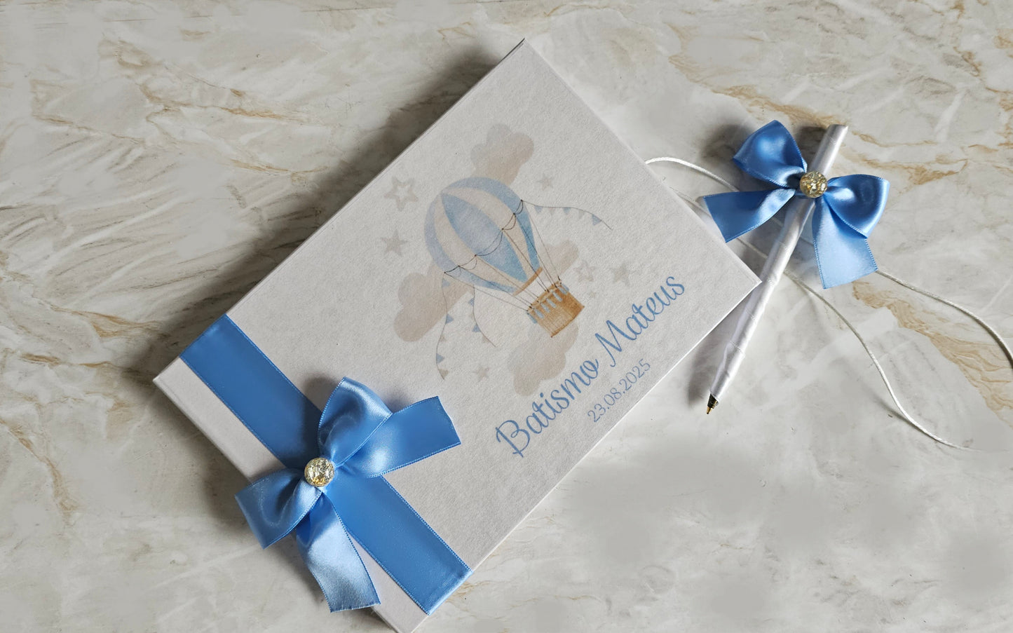 Livro de honra " Balão de ar quente Azul"
