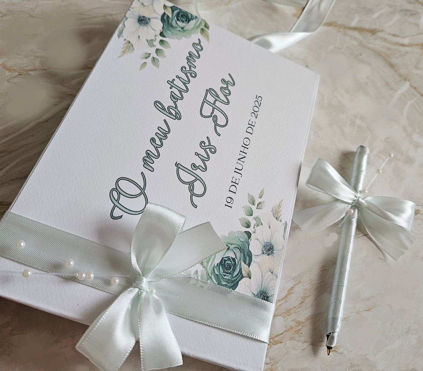 Livro de honra "Floral Verde"