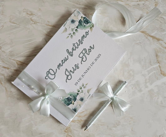 Livro de honra "Floral Verde"