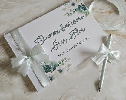 Livro de honra "Floral Verde"